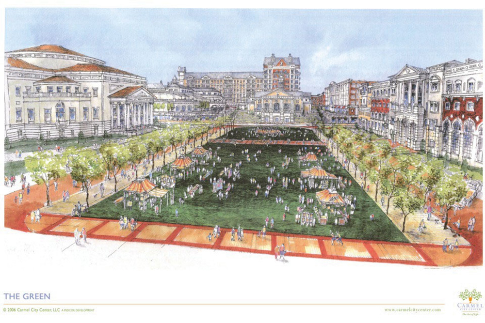 Drawing of Village on the Green
